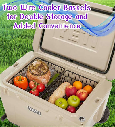 2-Pack Cooler Basket for YETI Tundra Haul, Double Cooler Rack