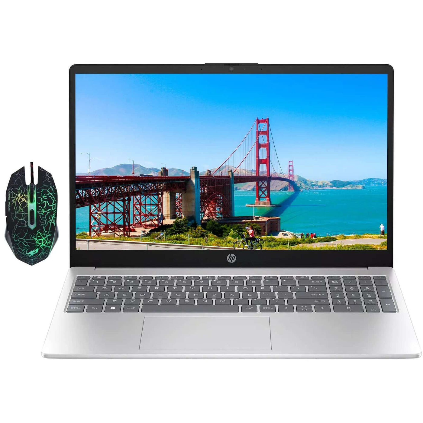 HP 15.6" Laptop, up to 64GB DDR4 RAM, up to 4TB SSD,  Core I5-1235U, 15.6" Touchscreen, Win 11 Pro, Silver
