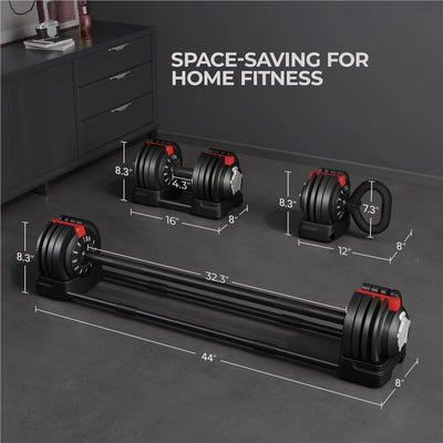 3-in-1 Adjustable Dumbbell Set