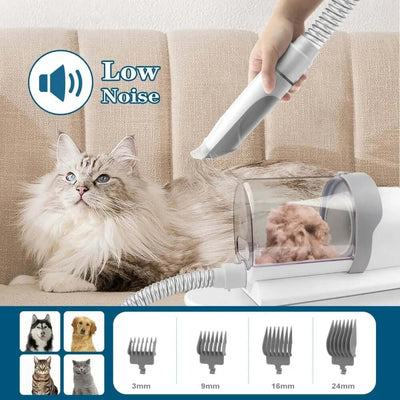 Dog Grooming Kit for Pet Include 4 Hair Clipper Combs 2.5L Vacuum Cleaner and 5 Pet Grooming Tools for Shedding