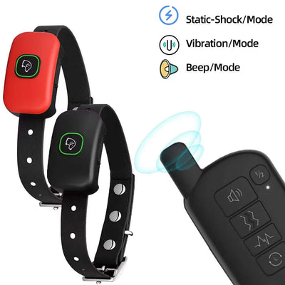 1000Ft Range Dog Training Collar Waterproof Electric Shock Vibration Sound Dogs Bark Collar for Small Medium Large Dogs Trainer