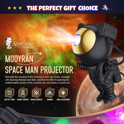 Astronaut Night Light Projector for Kids, Star Starry Night Light with Remote, Timer and 8 Colors LED Nebula for Game Room Decor, Birthday Christmas Gifts