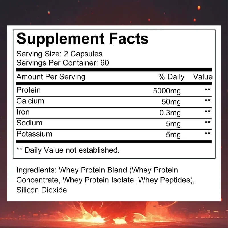 Whey Protein Supplement - Contains 5000Mg of Protein - Supports Recovery, Balanced Muscle Health, Gluten Free
