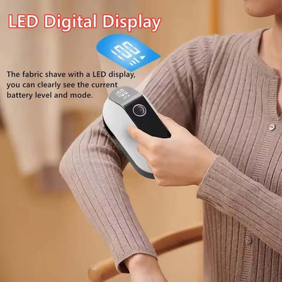 Lint Remover for Clothing LED Digital Electric Pellet Fluff Remover USB Rechargeable Fuzz Fabric Shaver for Clothes Couch