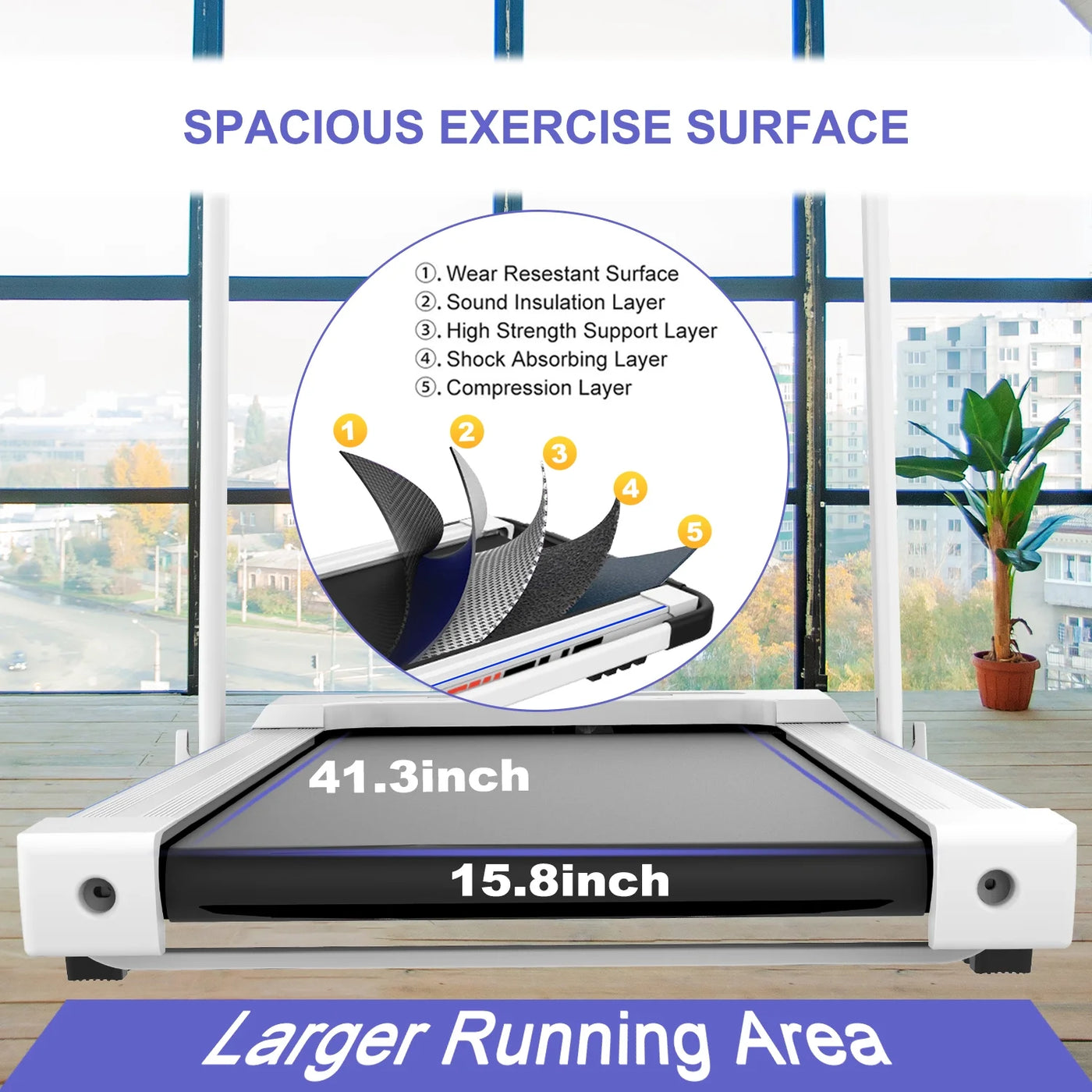 2.5HP Folding Treadmill