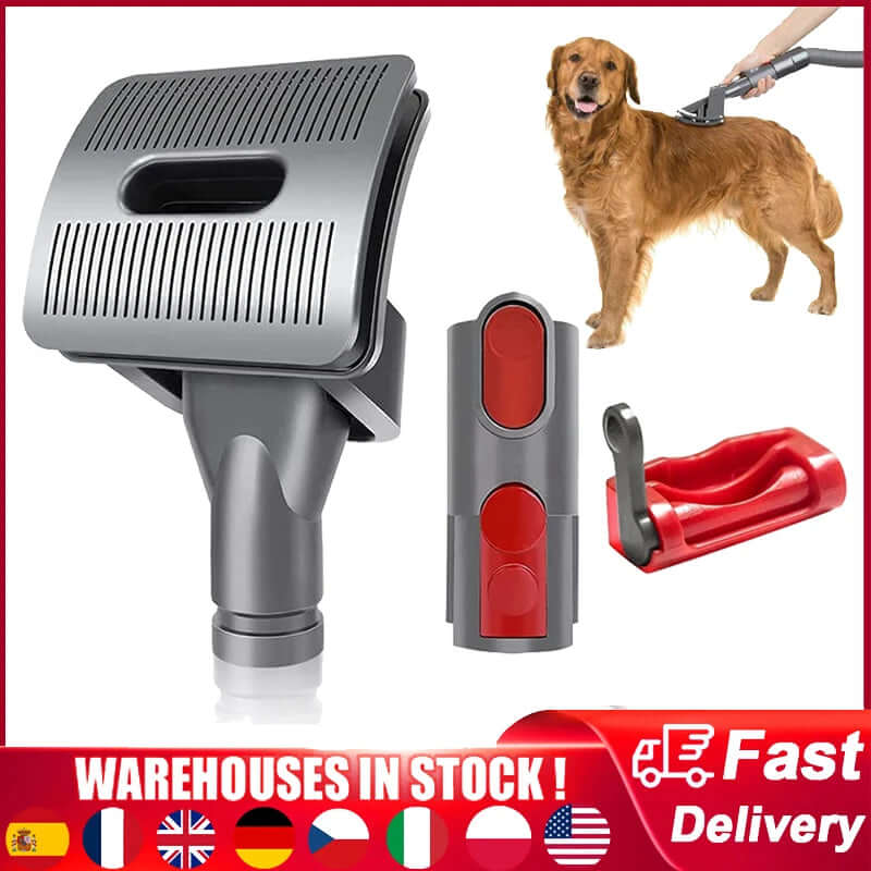 Vacuum Cleaner Brush Adapter Pet Groom Tool Dog Brush Tool for Dyson V11 V10 V8 V7 V6 Vacuum Clean with Converter Pets Hair Tool