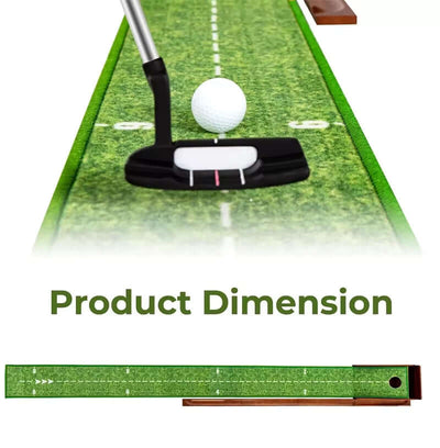 Putting Green Indoor Mat Outdoor Golf Putting Mat with Automatic Ball Return - Ideal for Home, Office, and Outdoor Use