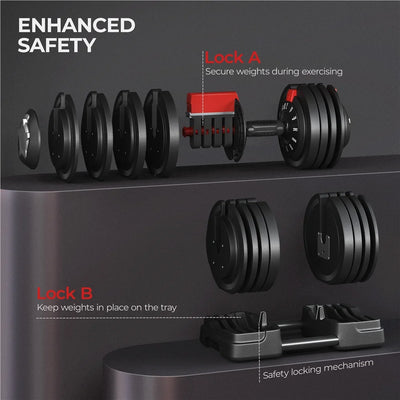 3-in-1 Adjustable Dumbbell Set