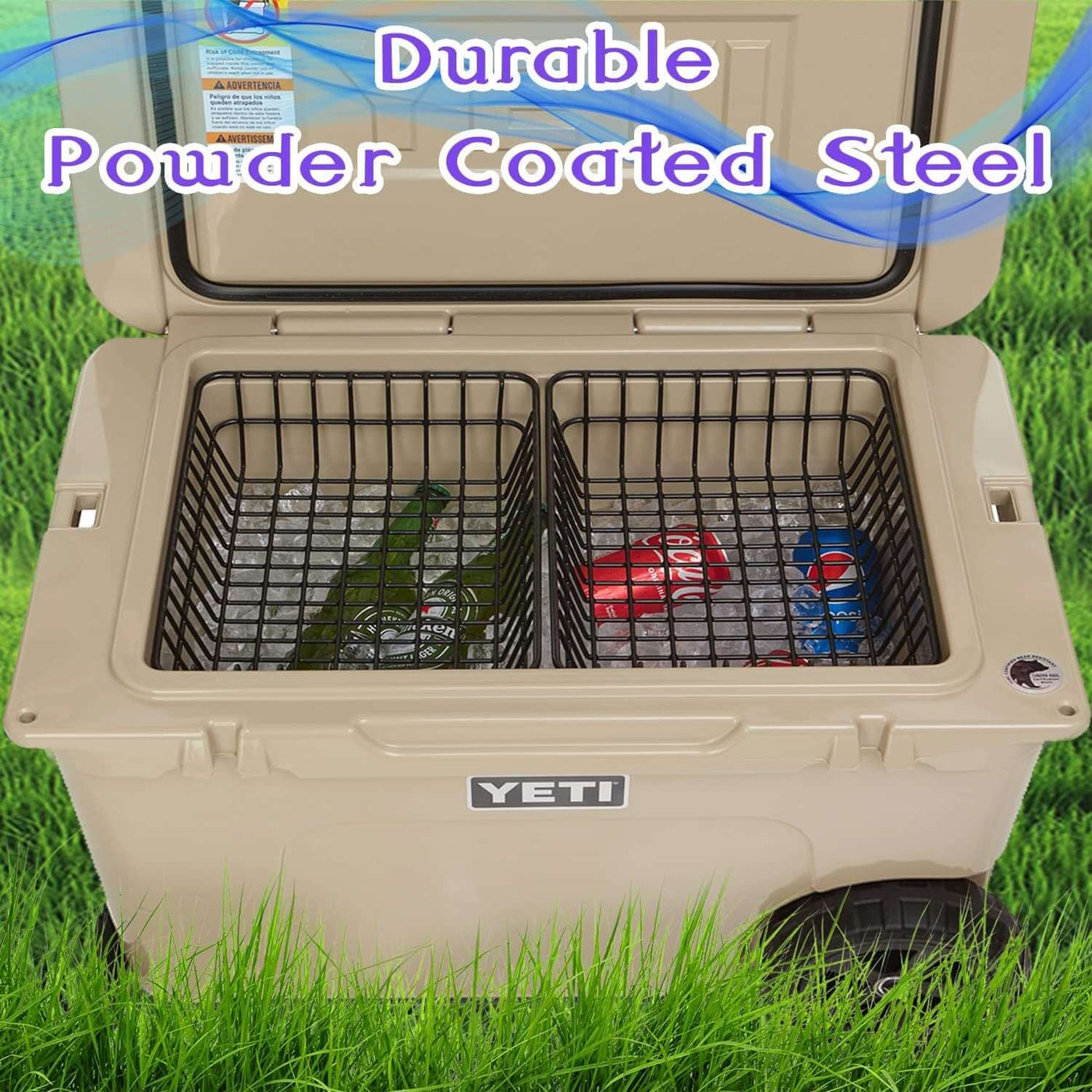 2-Pack Cooler Basket for YETI Tundra Haul, Double Cooler Rack