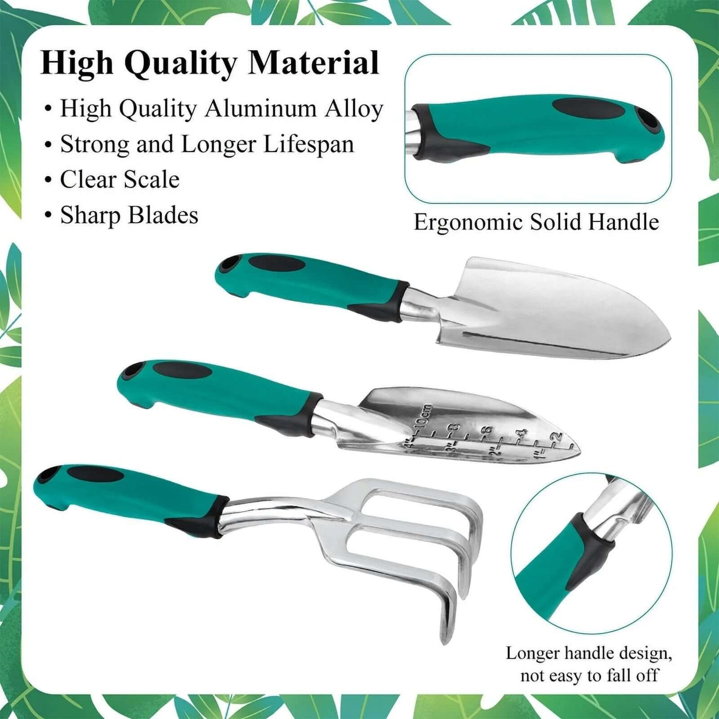 7 Pcs Gardening Tools Set, Gardening Hand Tools with Rust-Proof,Stainless Steel,High Quality Aluminum Alloy Material, Gardening Supplies Set Ideal Gardening Gift