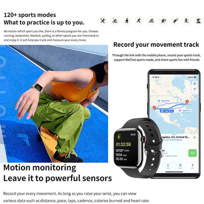 Watch 9 GPS Track Smart Watch Men Woman Heart Rate Body Temperature Bluetooth Call Waterproof Sports Smart Watch for Android Ios