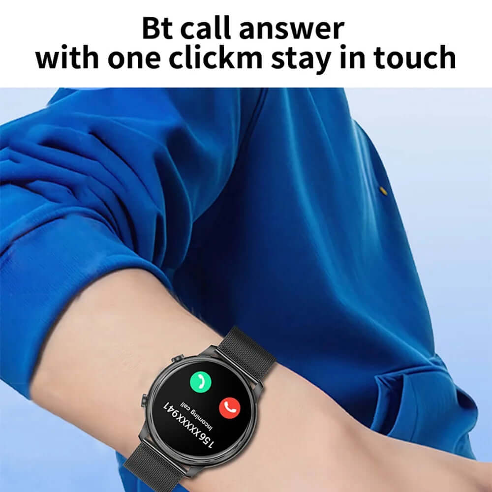 Smartwatch for Android and Iphone, 1.39-Inch Fitness Tracker with Bluetooth (Answer/Make Calls) for Men and Women, Alloy Black