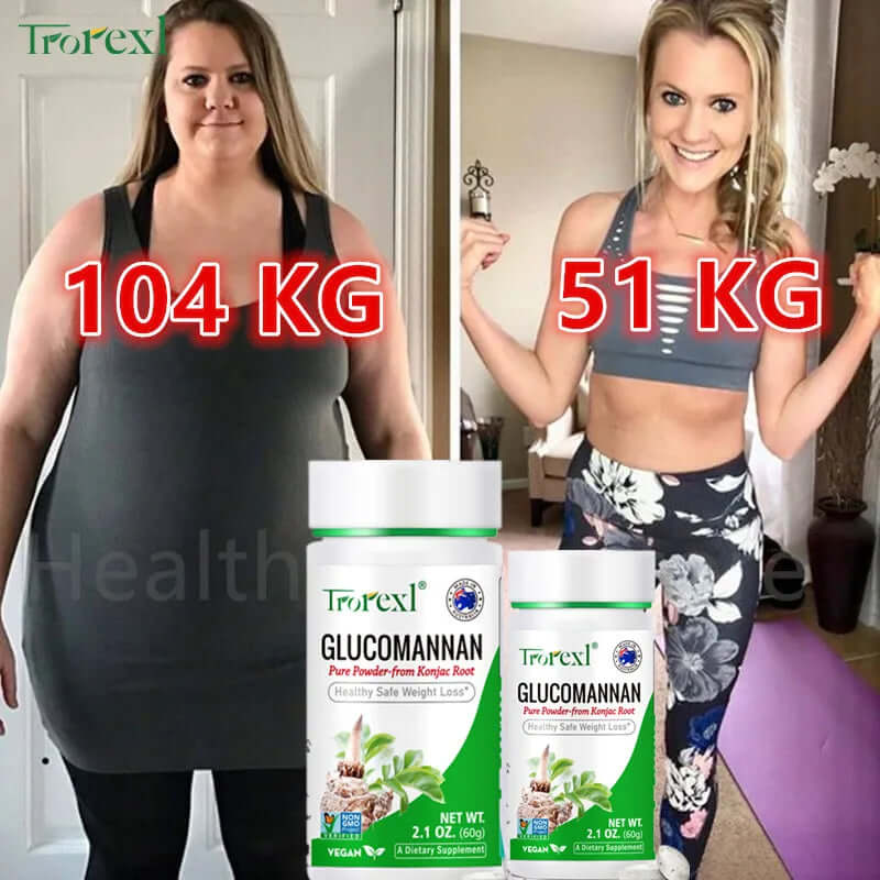 100PCS Glucomannan Powder, Weight Loss| Vegan & Vegetarian | Non-Gmo, Gluten Free