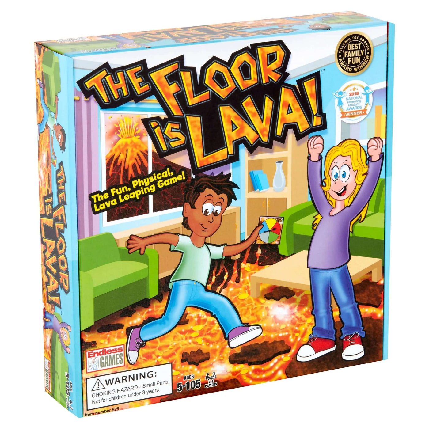 the Floor Is Lava Leaping Game, Recommended for Ages 5+