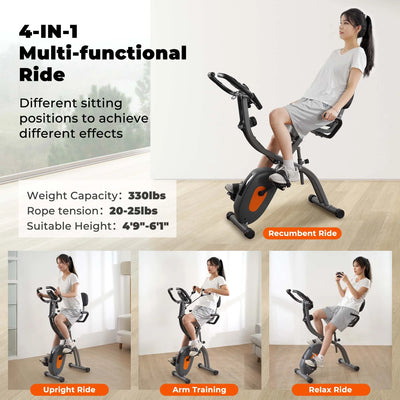 3-in-1 Folding Recumbent Bike