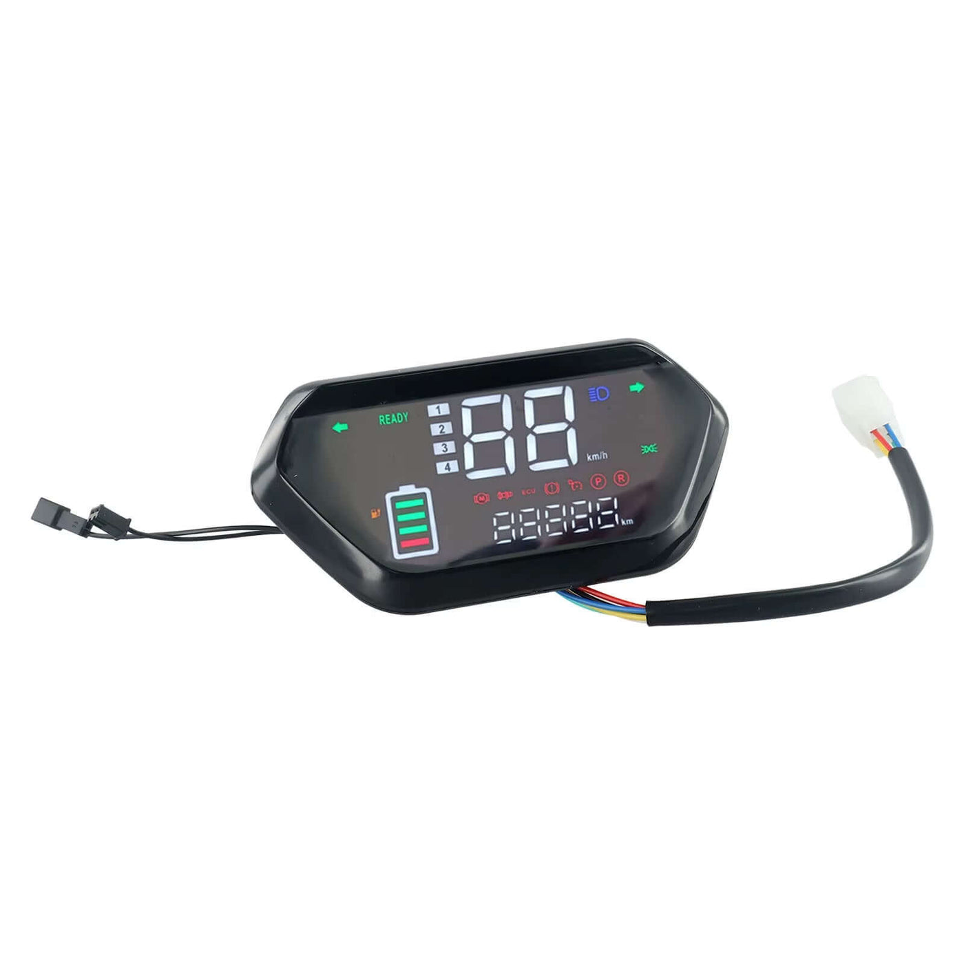 LCD Display Meter Control Panel for E-Bike Motor Digital Instrument Panel for Bike/Scootoer/Series Motors Black 48V/60V/72V