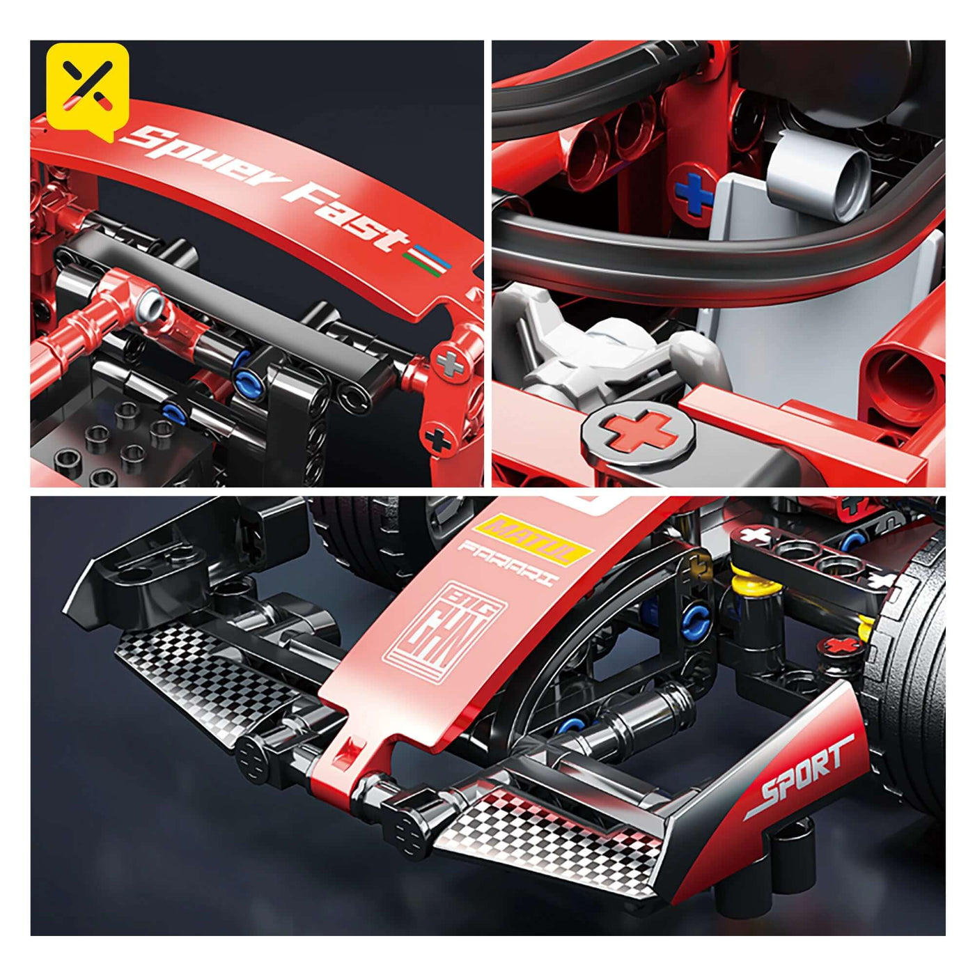 Toylinx 1/18 455PCS F1 RC Race Cars Sets MOC Remote Building Blocks Control Car Christmas Halloween Kits Building Toys for Kids