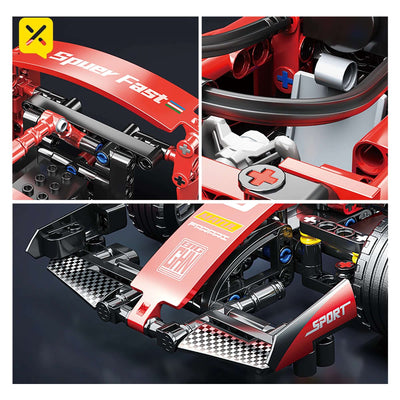 Toylinx 1/18 455PCS F1 RC Race Cars Sets MOC Remote Building Blocks Control Car Christmas Halloween Kits Building Toys for Kids