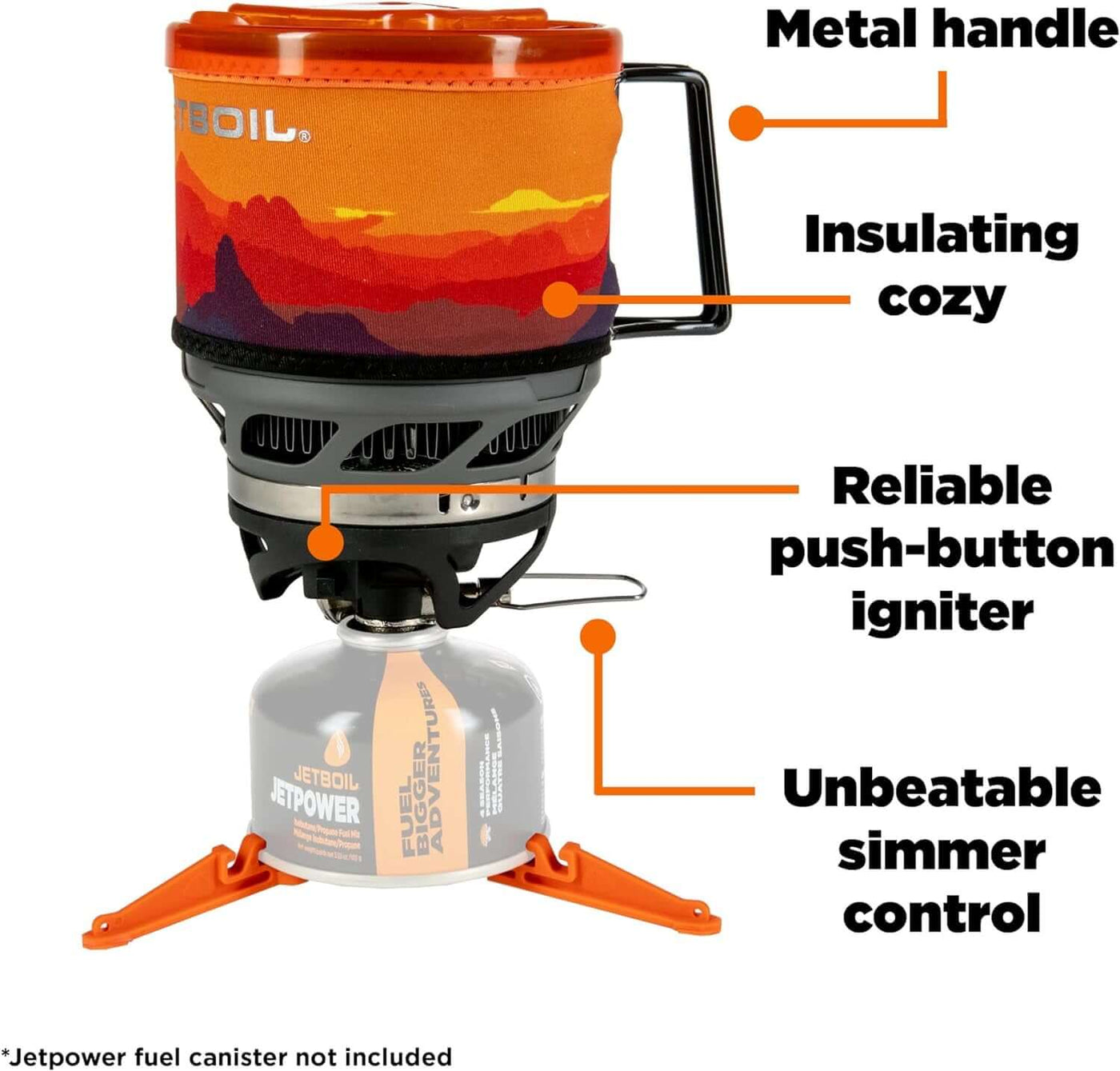 Minimo Camping and Backpacking Stove Cooking System with Adjustable Heat Control