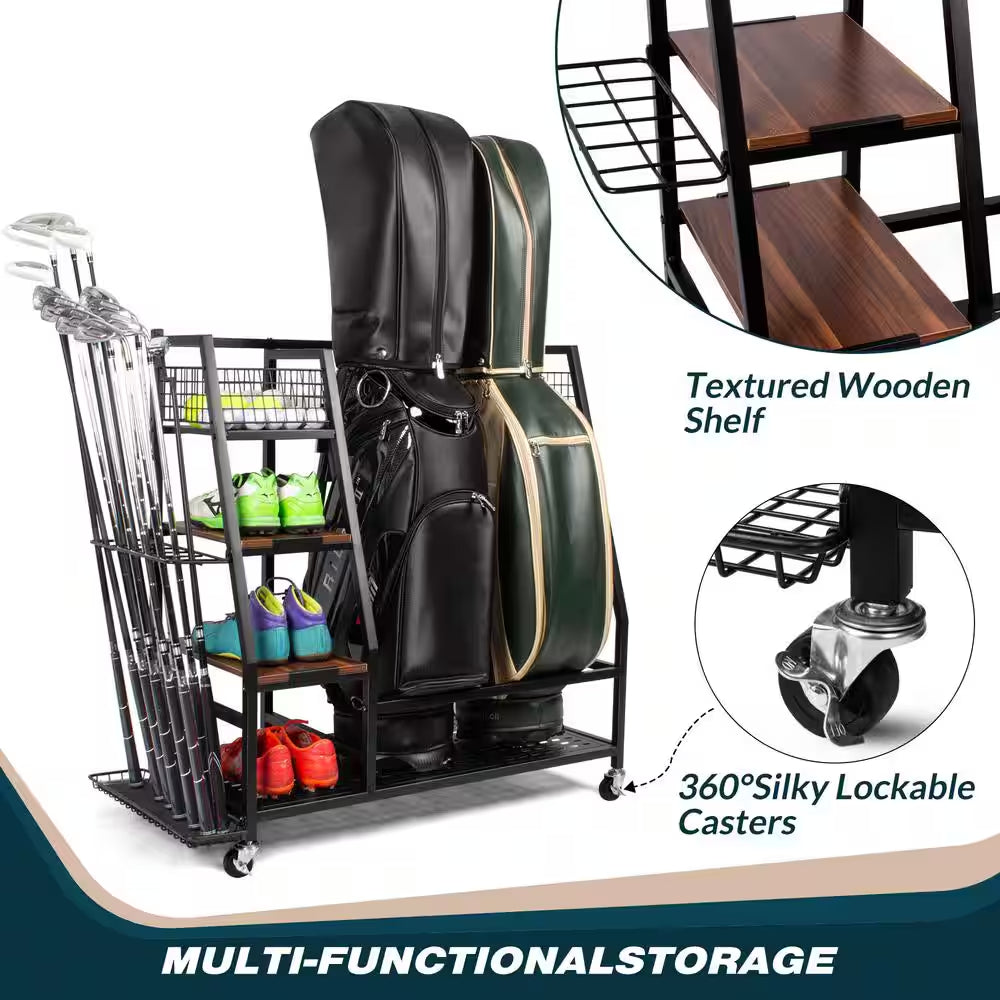 Golf Bag Rack Organizer