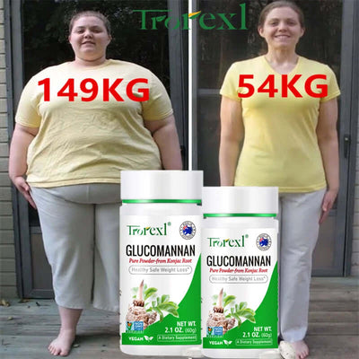 100PCS Glucomannan Powder, Weight Loss| Vegan & Vegetarian | Non-Gmo, Gluten Free
