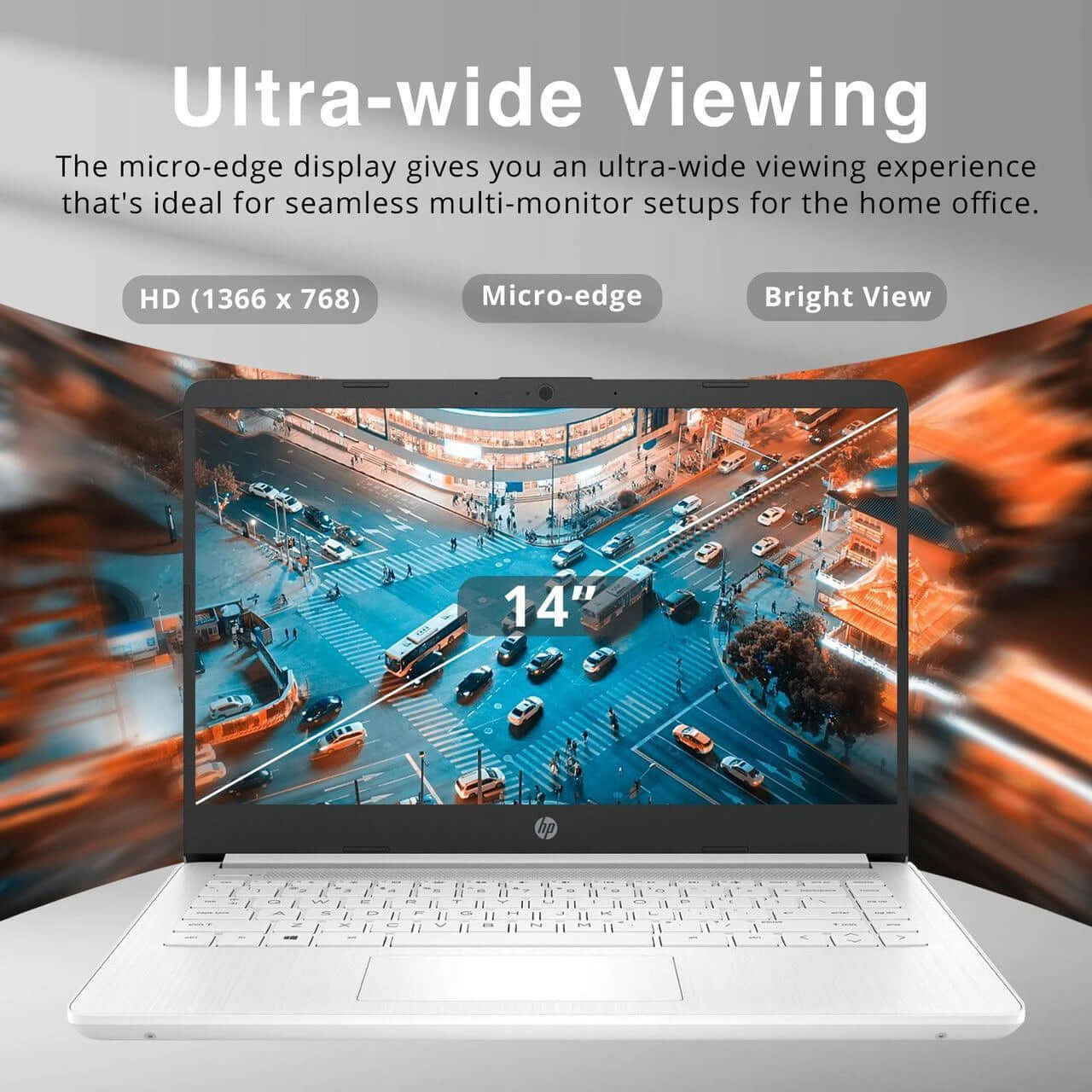 HP 14" Sutdent Laptop, up to 16GB RAM, up to 384GB Storage,  Celeron N4120, HD Webcam, 1-Year Office 365, Win 11 H, Silver
