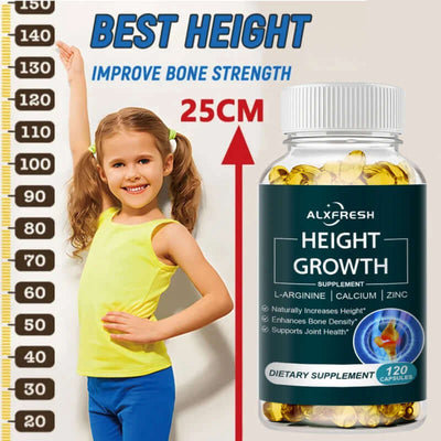Height Growth Supplement with Vitamins and Calcium Zinc Improves Bone Strength Natural Capsules Promotes Growth Improve Immunity