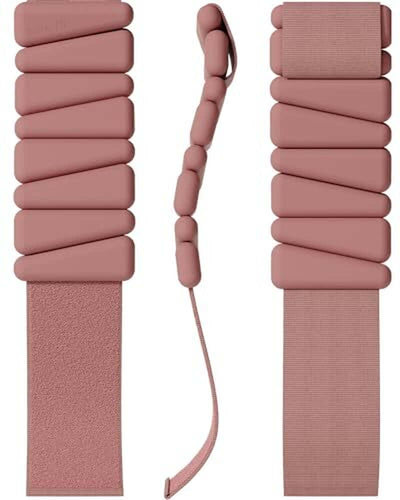 Adjustable Wrist & Ankle Weights Set - 1Lb Pairs | Versatile for Yoga, Peach