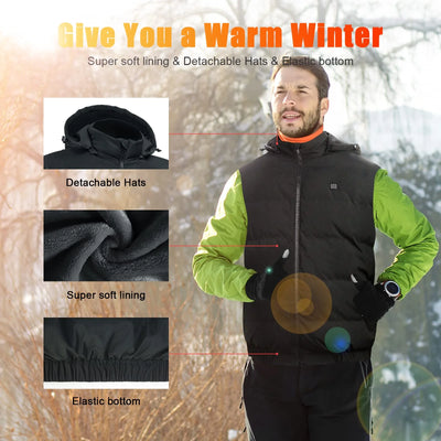 Heated Vest With Hood