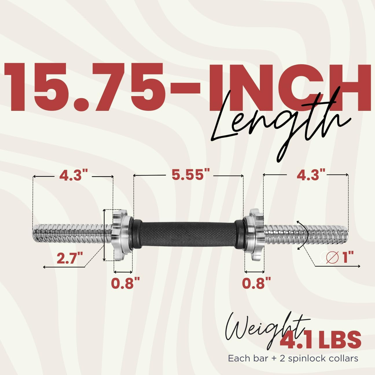 1in Adjustable Dumbbell Handles Pair