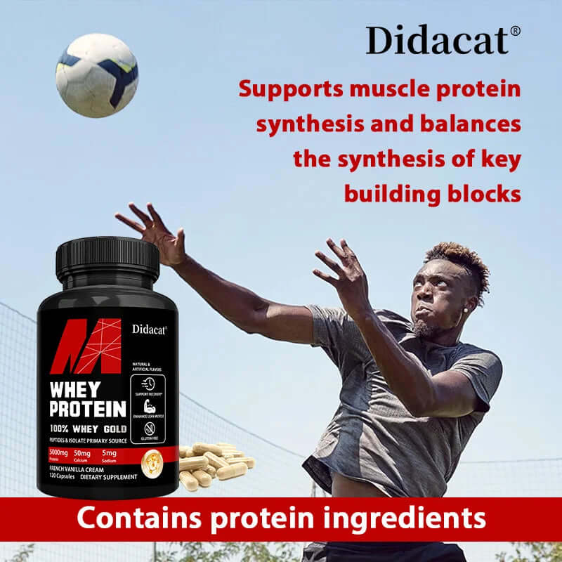 Whey Protein Supplement - Contains 5000Mg of Protein - Supports Recovery, Balanced Muscle Health, Gluten Free