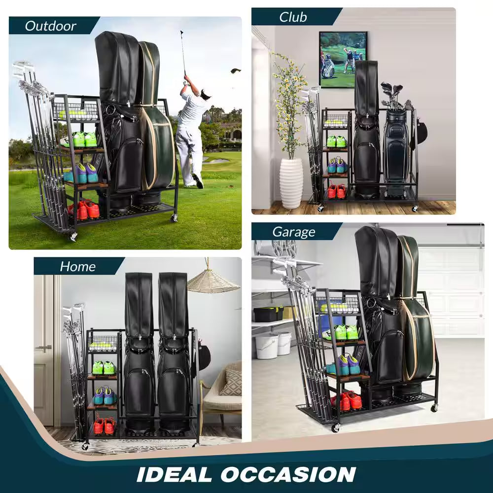 Golf Bag Rack Organizer
