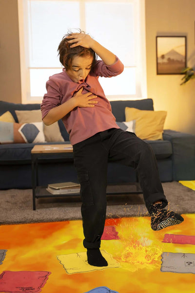 the Floor Is Lava Leaping Game, Recommended for Ages 5+