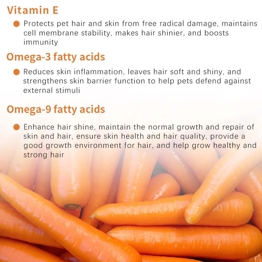 30 Soft Chews Skin & Coat Supplement for Dogs with Omega 3, 9 & Vitamin E for Fur Health Support（Beef Flavor）