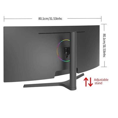 Monitor 34'' 144Hz Bandfish Screen Curved 1500R Gaming Bezel-Less Slim 400HDR Nits 100% SRGB Wide Color Gamut Fast VA Te