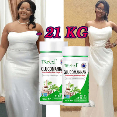 100PCS Glucomannan Powder, Weight Loss| Vegan & Vegetarian | Non-Gmo, Gluten Free
