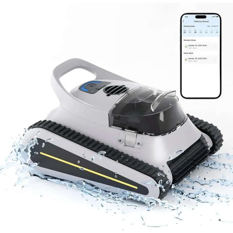 Pool Vacuum for Inground Pools, Cordless Robotic Pool Cleaner, Pool Vacuum with Upgraded Triple-Motor, Wall Climbing