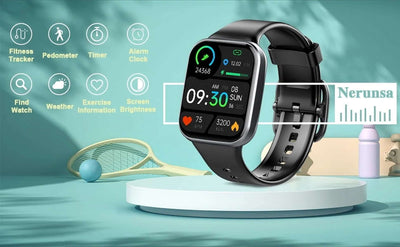 Smart Watch for Men Women, Fitness Tracker Heart Rate/Sleep Monitor, Fitness Watch Step/Calorie Counter, 25 Sport Modes IP68 Waterproof Activity Trackers, Smartwatch for Android Ios