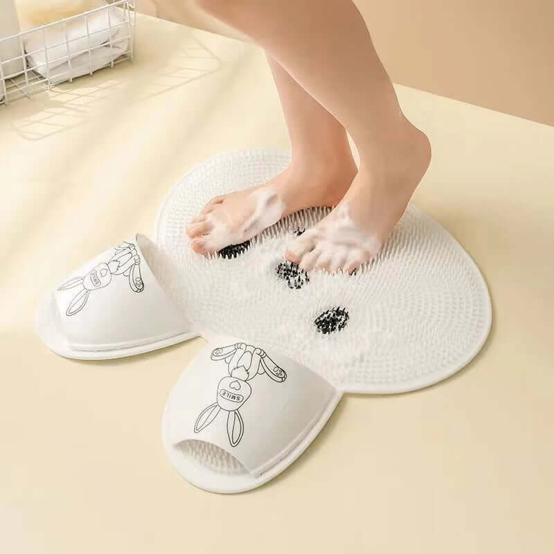 Silicone Massage Foot Mat Bathroom Non-Slip Mat Bath Foot Rubbing Artifact Foot Wash to Remove Dead Skin Shower Room Floor