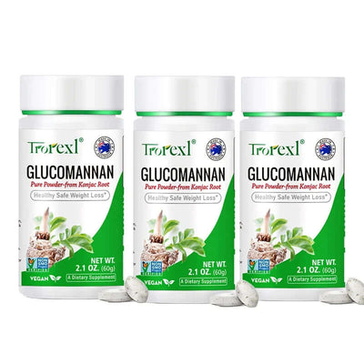 100PCS Glucomannan Powder, Weight Loss| Vegan & Vegetarian | Non-Gmo, Gluten Free
