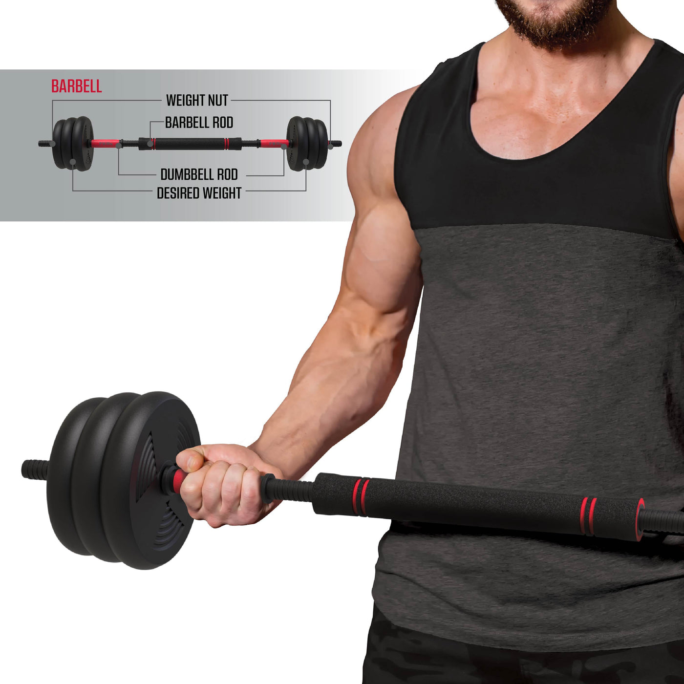 Adjustable Dumbbell Barbell Kettlebell