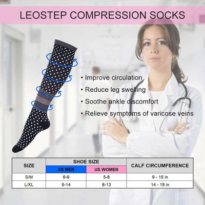 Compression Socks for Women and Men Circulation, Knee High Stockings Support for Nurses, Cycling, Hiking, Running