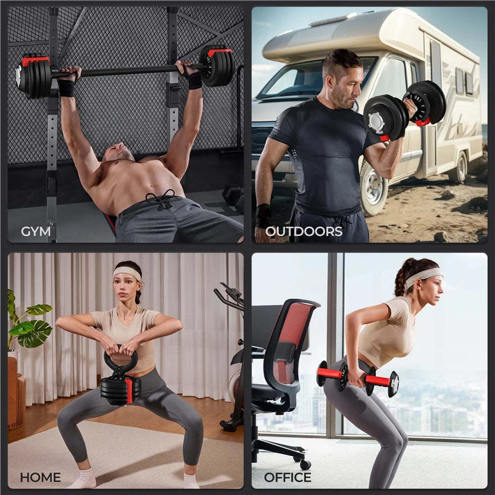 3-in-1 Adjustable Dumbbell Set