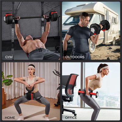 3-in-1 Adjustable Dumbbell Set