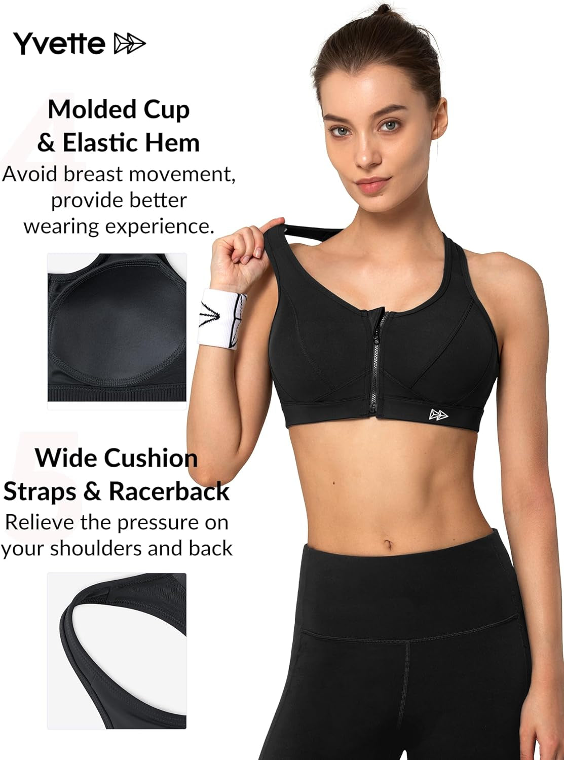 Zip-Front Sports Bra