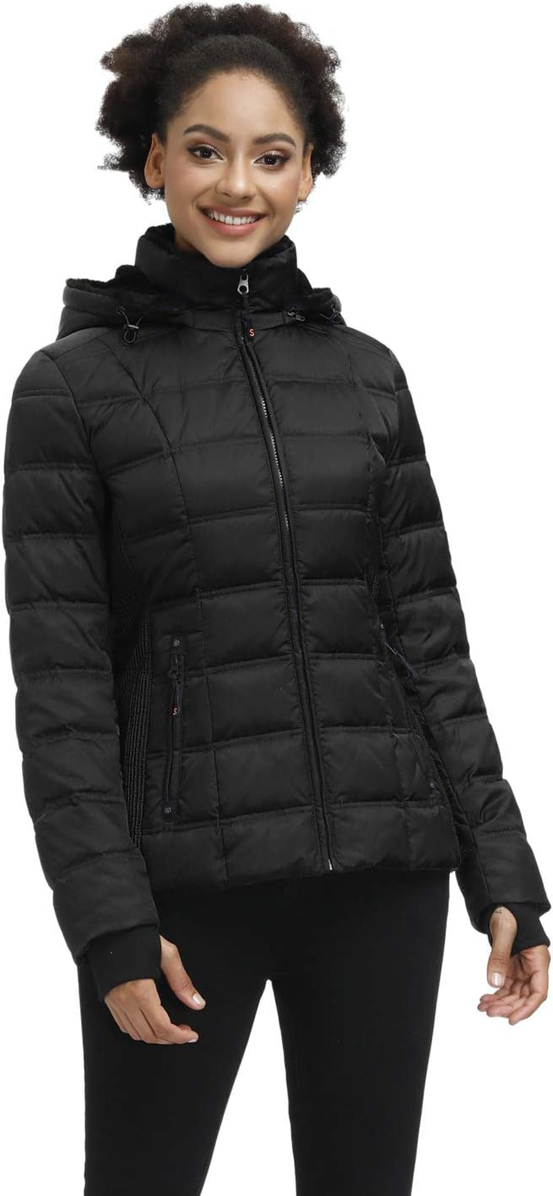 Womens Hooded Down Puffer Coat