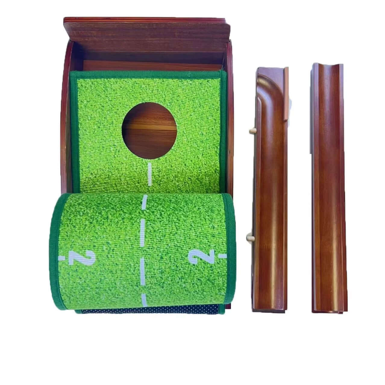 Putting Green Indoor Mat Outdoor Golf Putting Mat with Automatic Ball Return - Ideal for Home, Office, and Outdoor Use