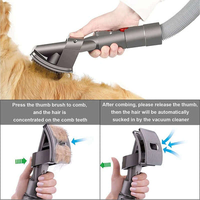 Vacuum Cleaner Brush Adapter Pet Groom Tool Dog Brush Tool for Dyson V11 V10 V8 V7 V6 Vacuum Clean with Converter Pets Hair Tool