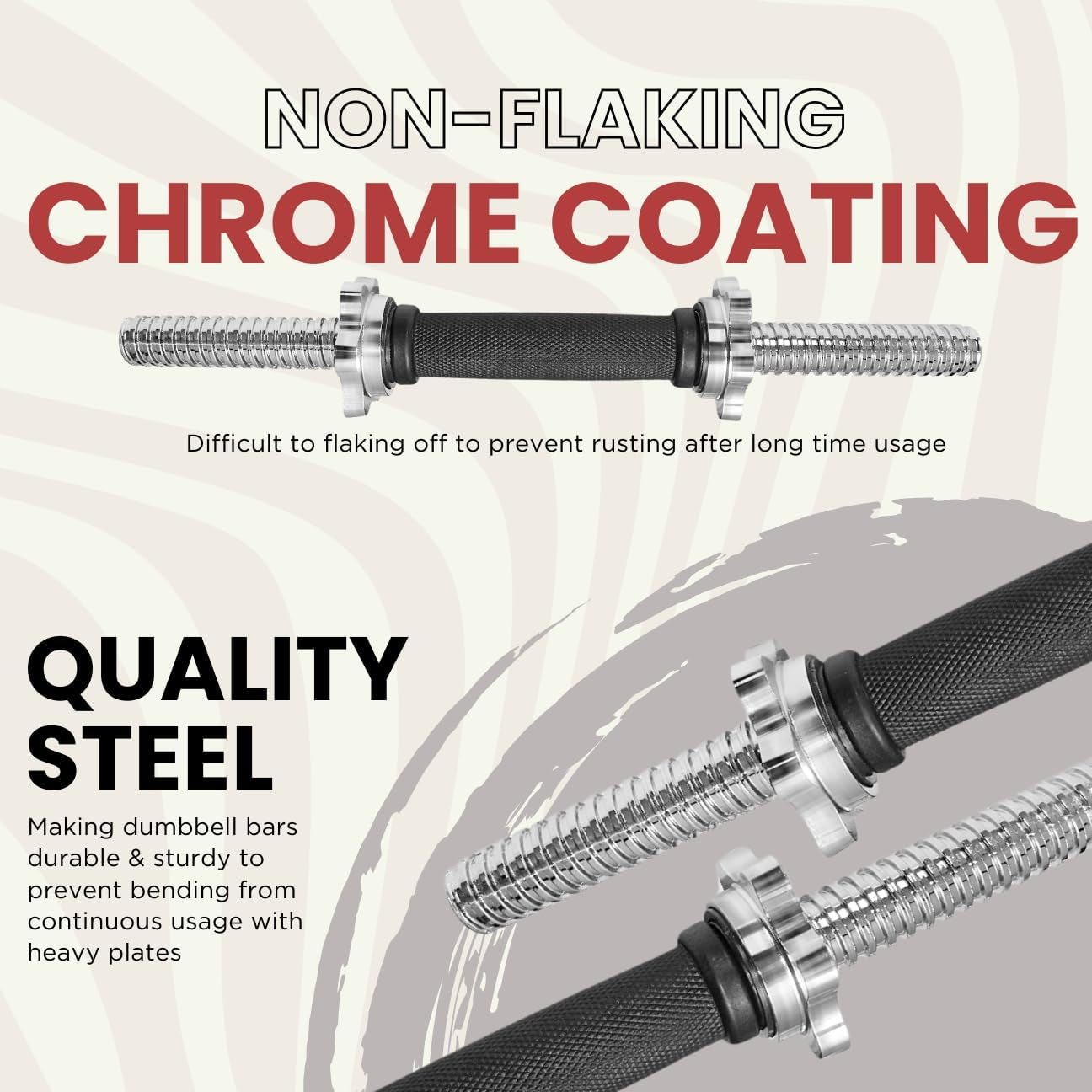 1in Adjustable Dumbbell Handles Pair