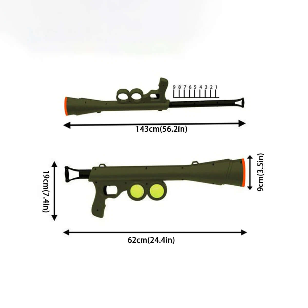 Durable Dog Ball Launcher for Outdoor Play - ABS Telescoping Rod (62-143Cm), Promotes Fitness & Reduces Destructive Behavior